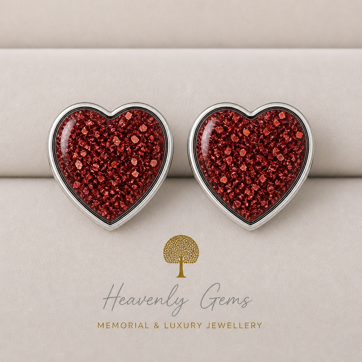 Lottie Flat Heart Earrings