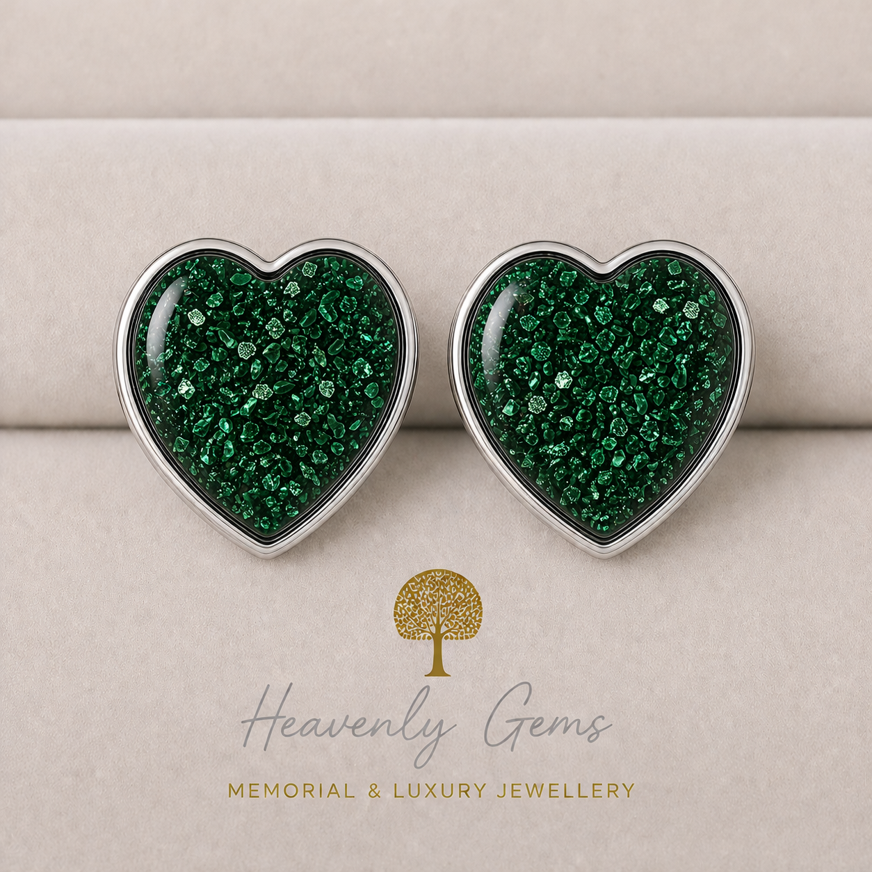 Lottie Flat Heart Earrings