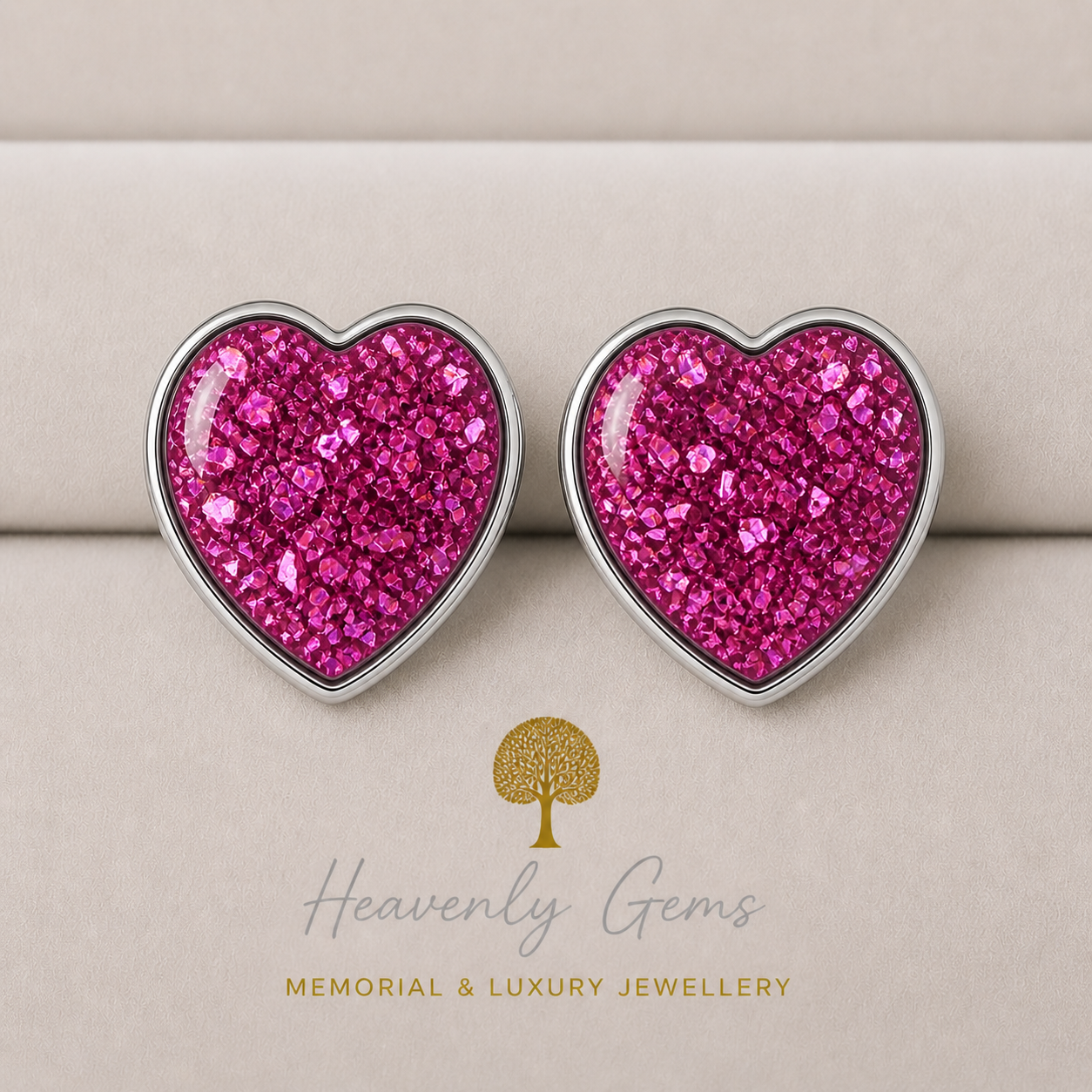 Lottie Flat Heart Earrings