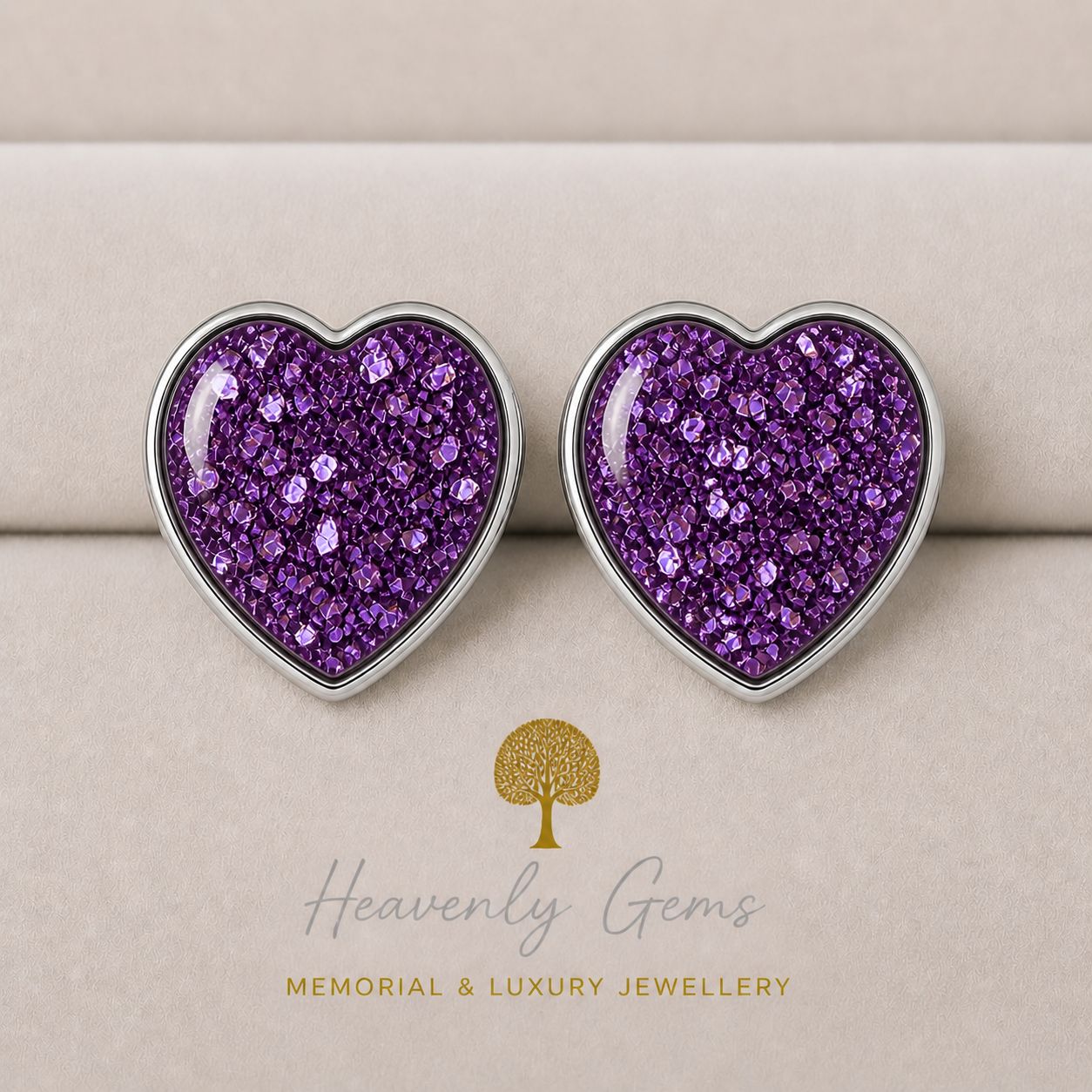 Lottie Flat Heart Earrings
