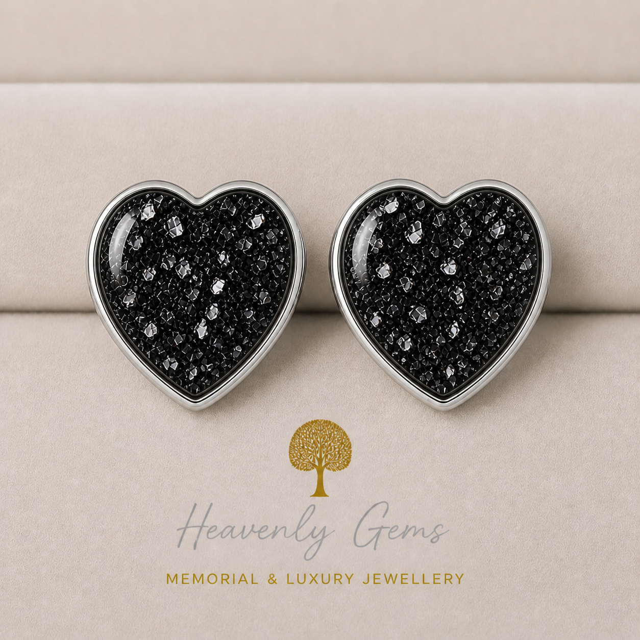 Lottie Flat Heart Earrings
