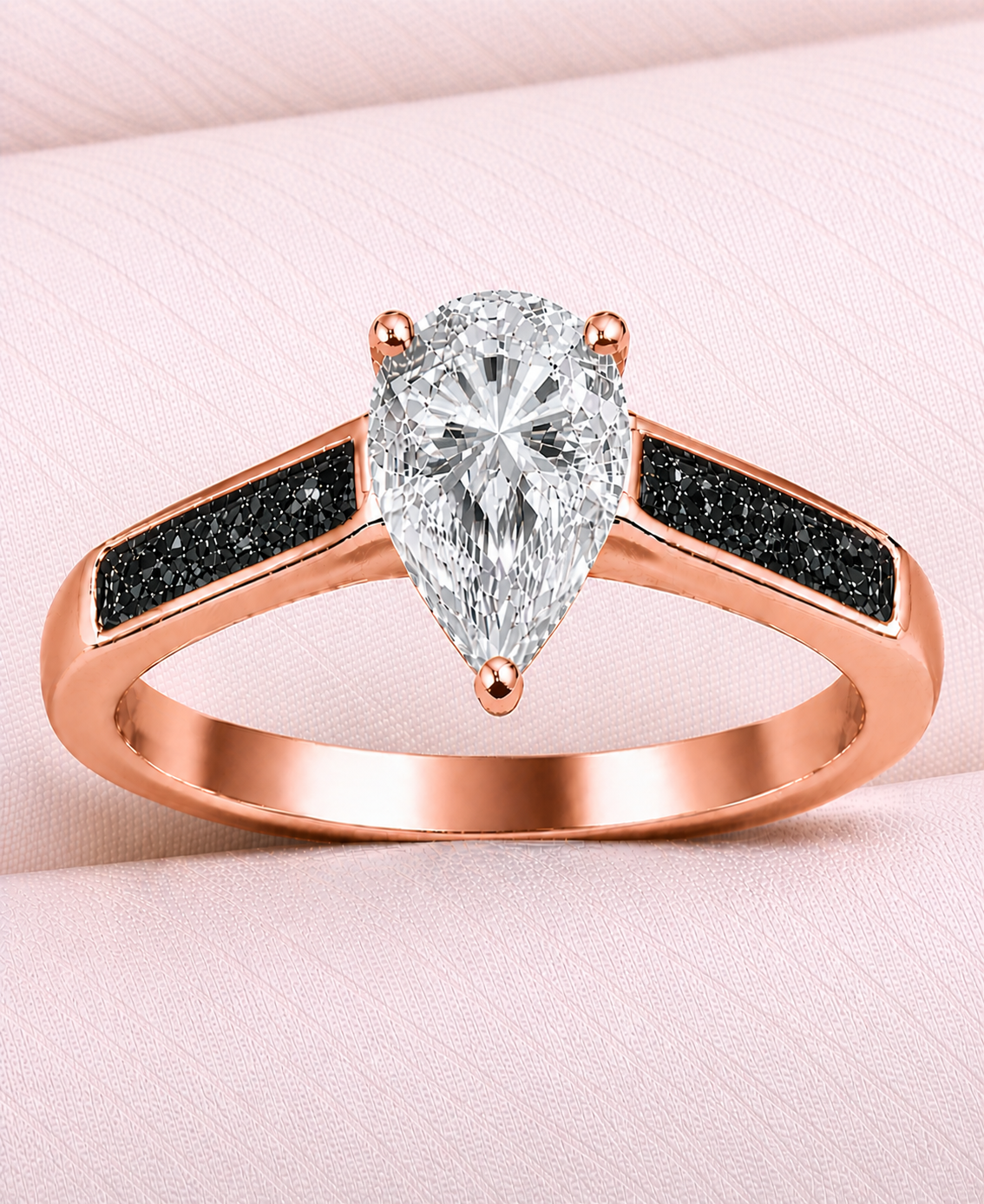 Moissanite Pear Ring