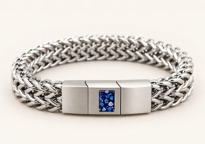 Men’s Stainless Steel Woven Memorial Ashes Bracelet