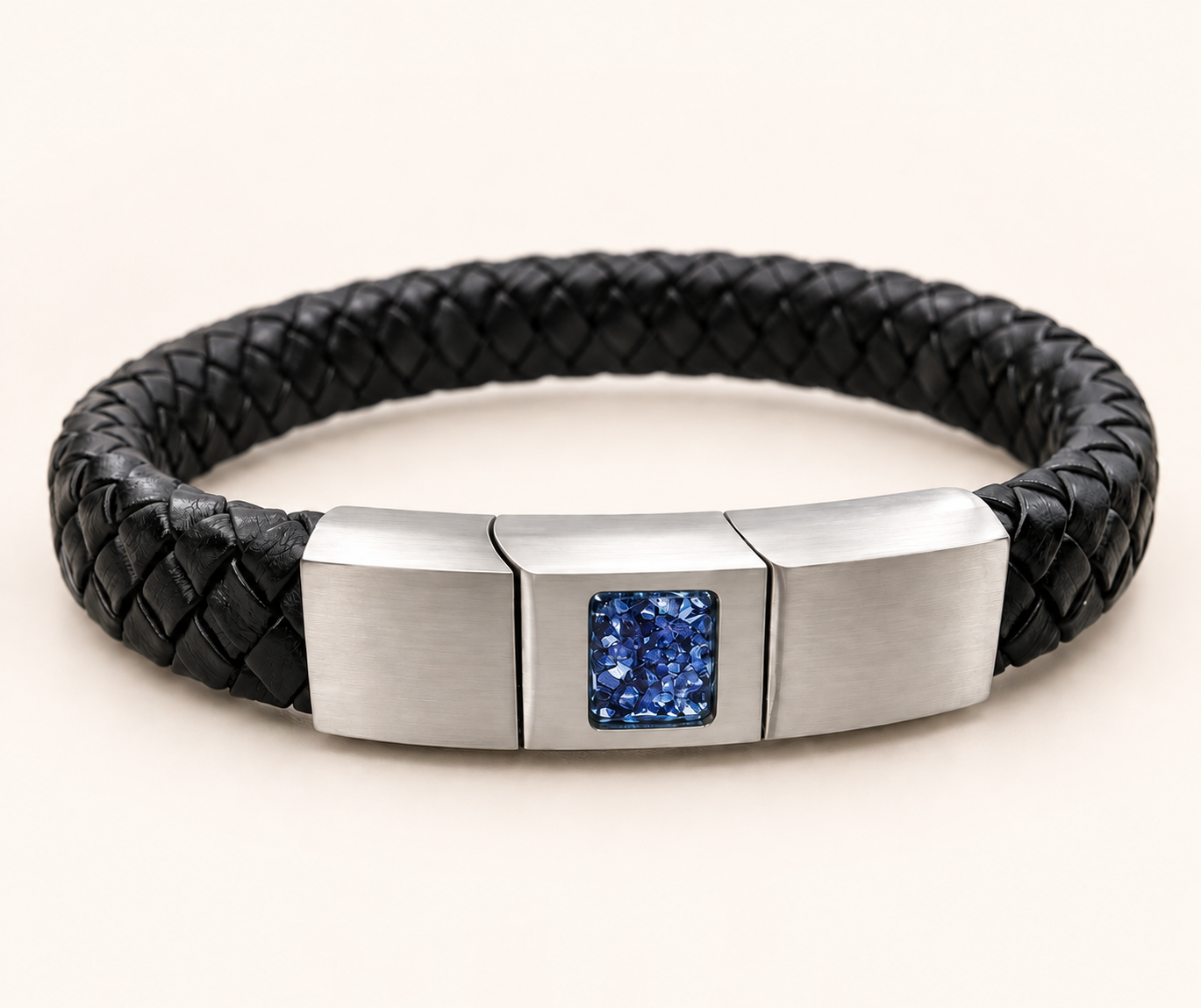 Men’s Leather Memorial Ashes Bracelet