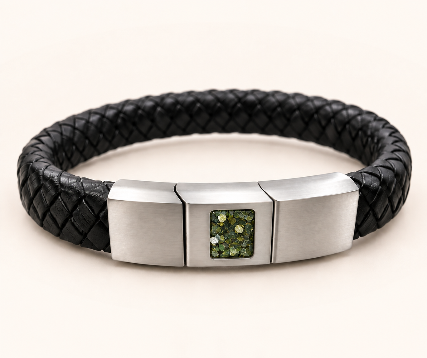 Men’s Leather Memorial Ashes Bracelet