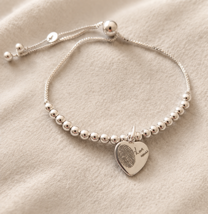 Sterling silver engraved bracelet