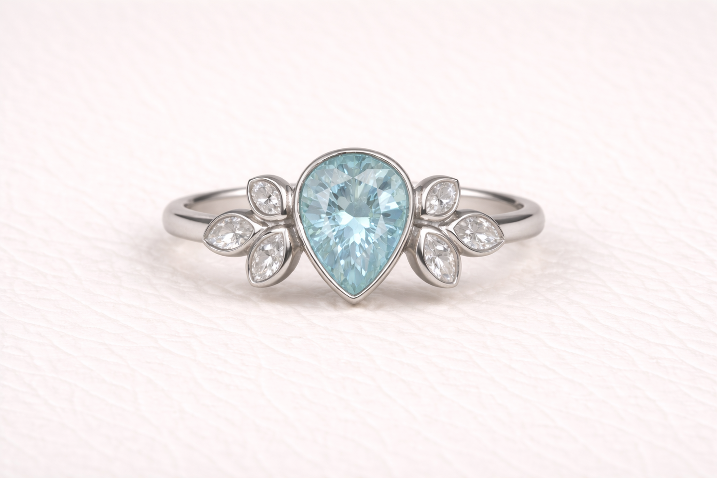 Pear Shape Memorial Ashes Ring