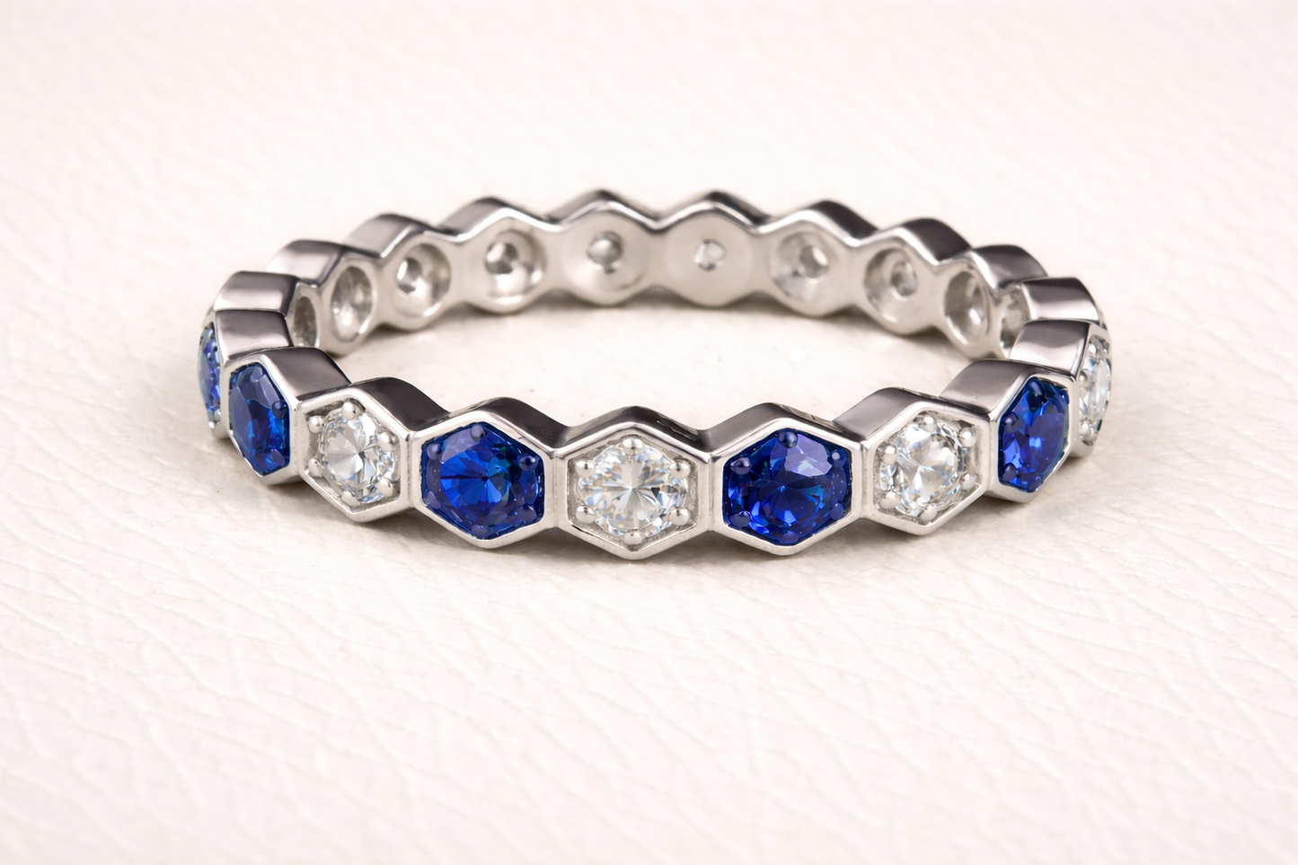 The Lucy Full Band Hexagon Ring