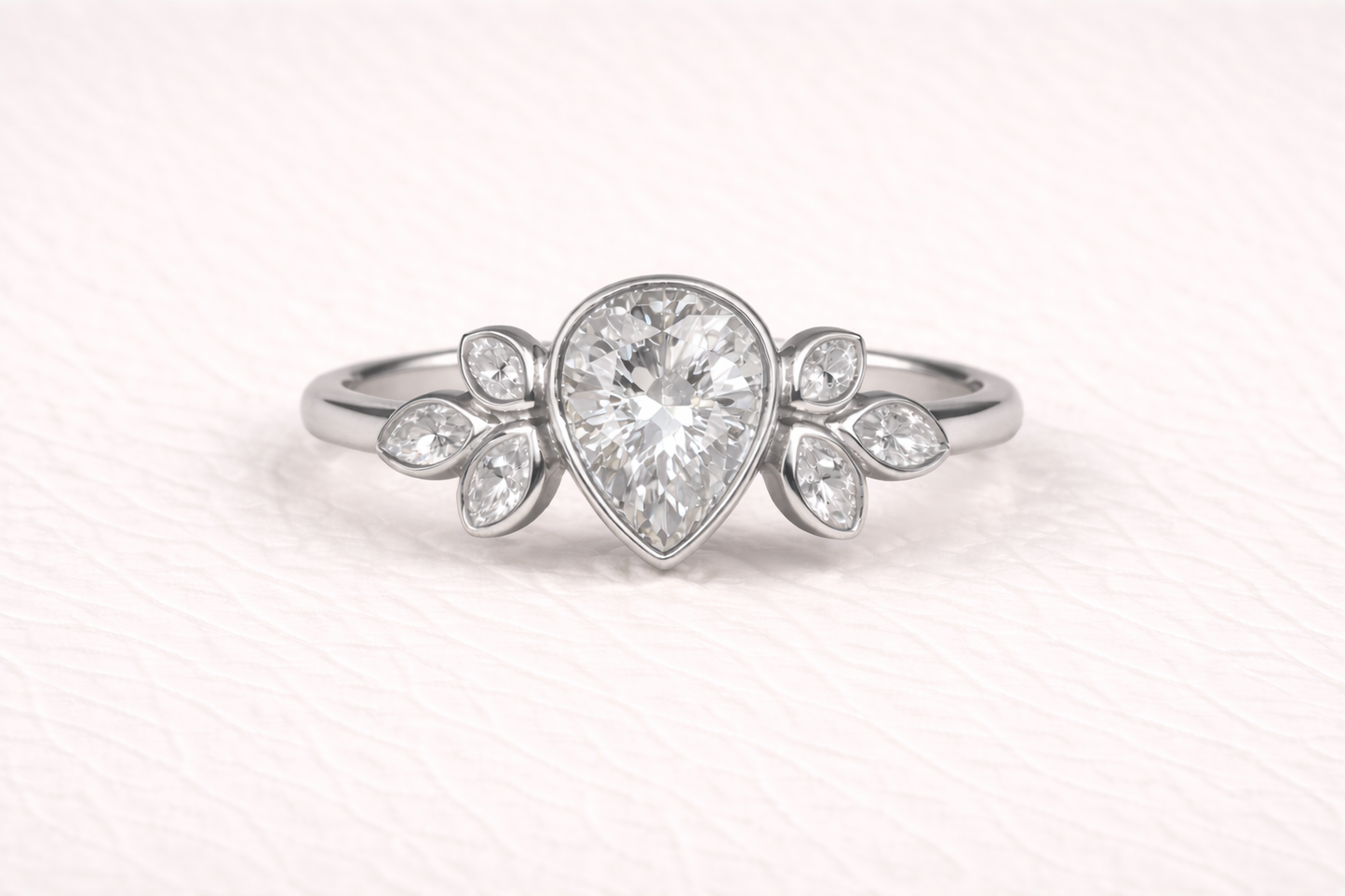 Pear Shape Memorial Ashes Ring