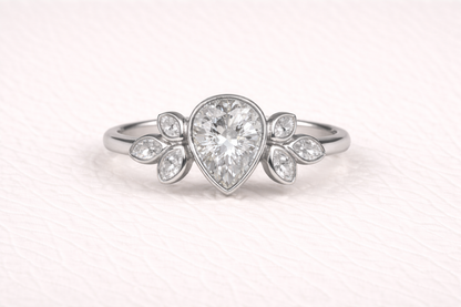Pear Shape Memorial Ashes Ring