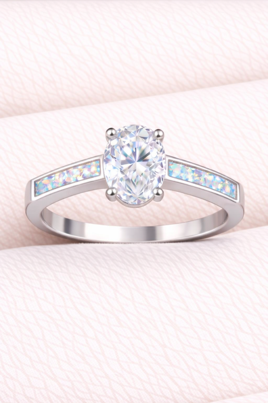 Moissanite Oval Ring