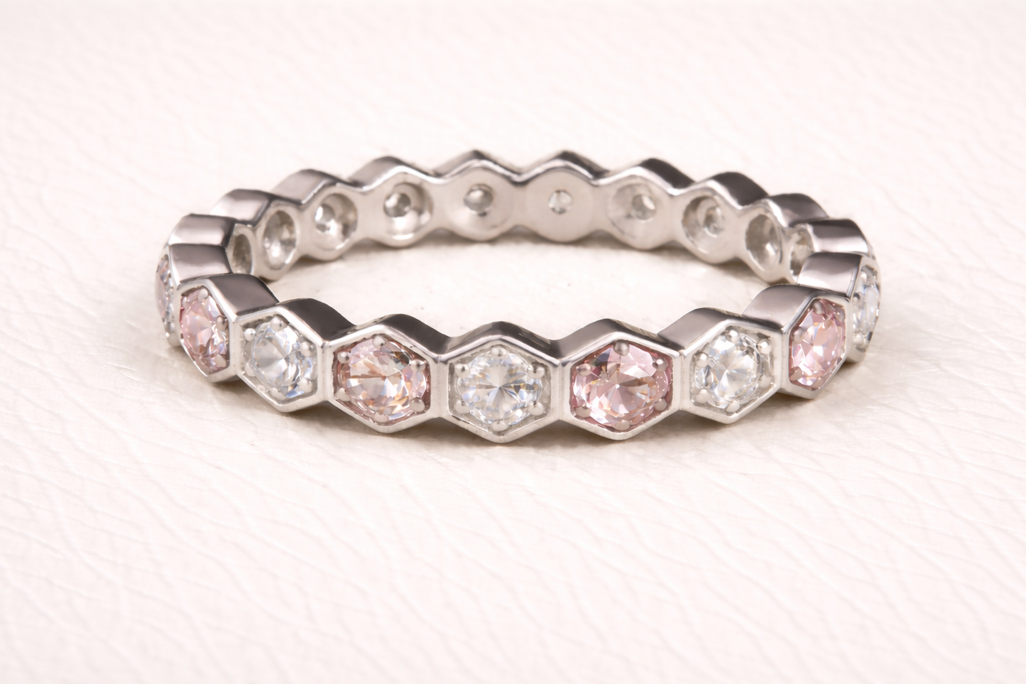 The Lucy Full Band Hexagon Ring