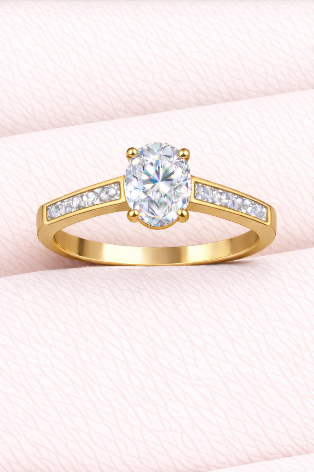 Moissanite Oval Ring