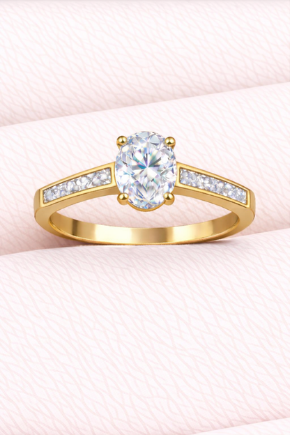 Moissanite Oval Ring