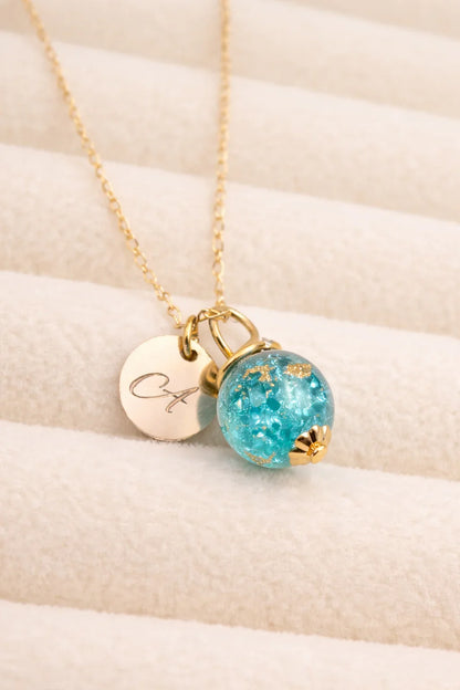 Vermeil gold orb necklace