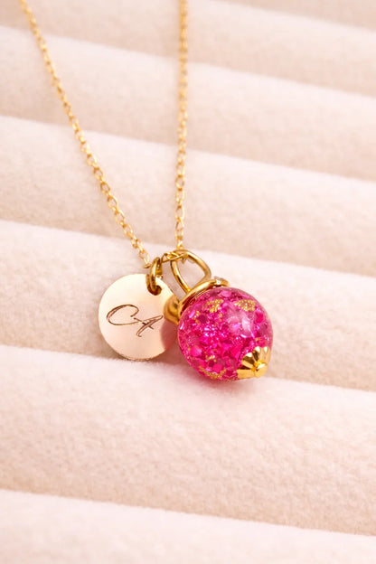 Vermeil gold orb necklace