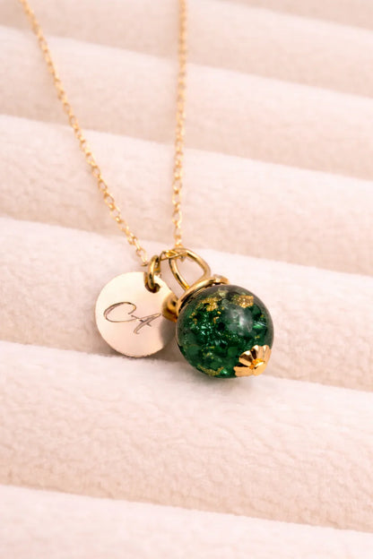 Vermeil gold orb necklace