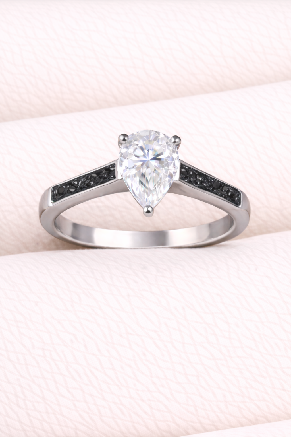Moissanite Pear Ring