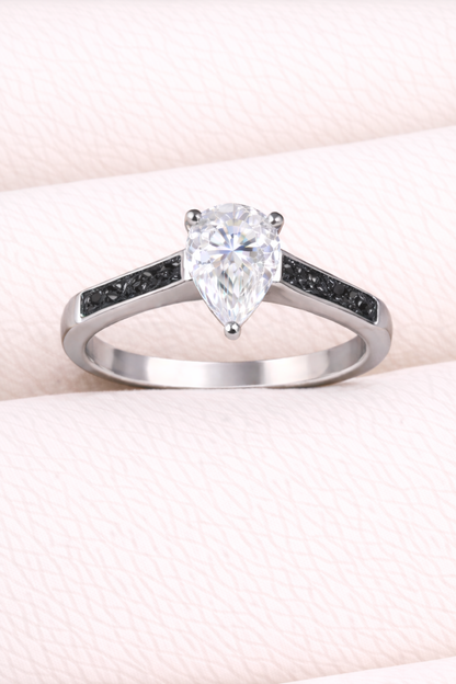 Moissanite Pear Ring