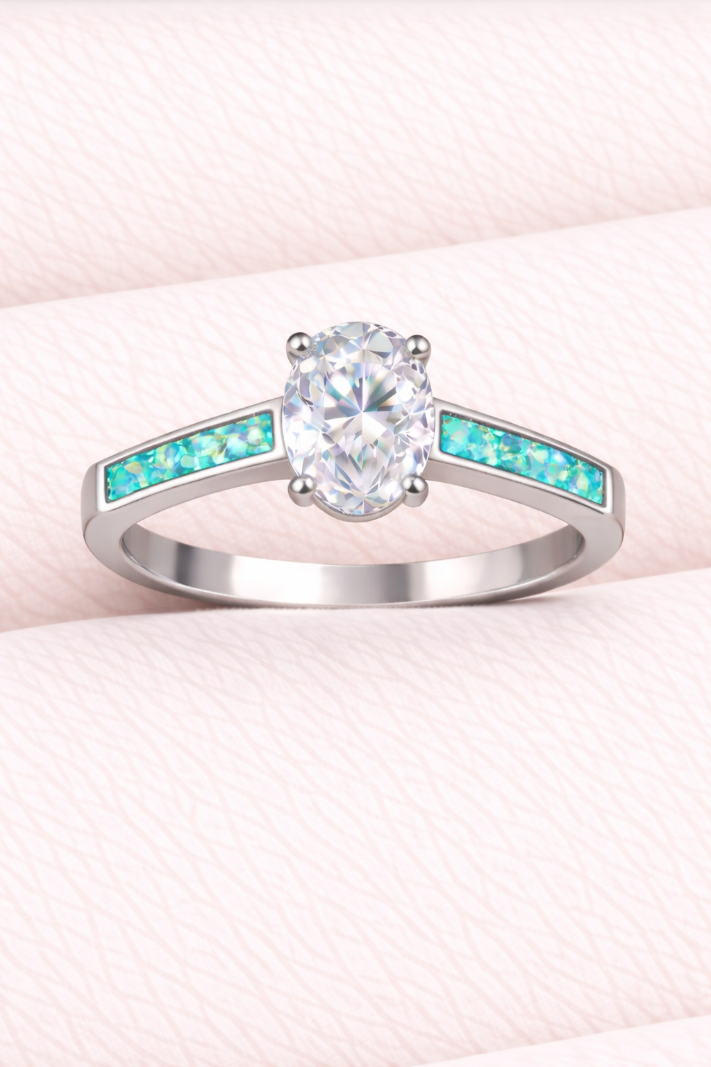 Moissanite Oval Ring