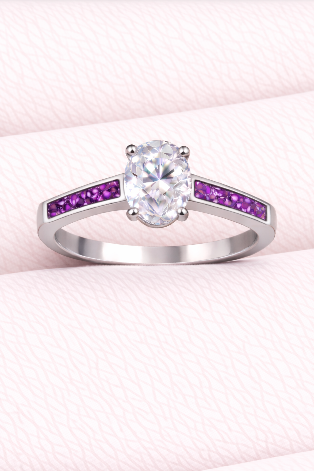 Moissanite Oval Ring
