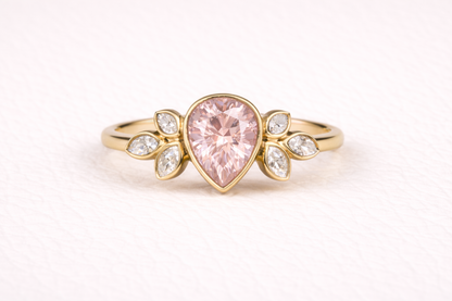 Pear Shape Memorial Ashes Ring