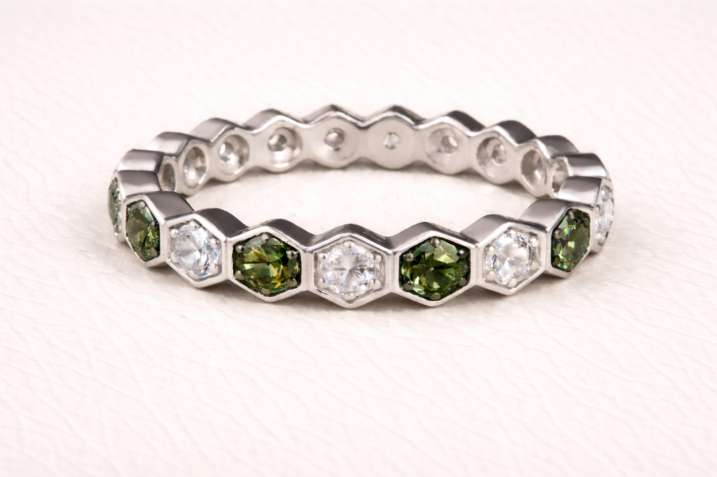 The Lucy Full Band Hexagon Ring