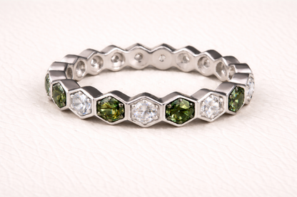 The Lucy Full Band Hexagon Ring