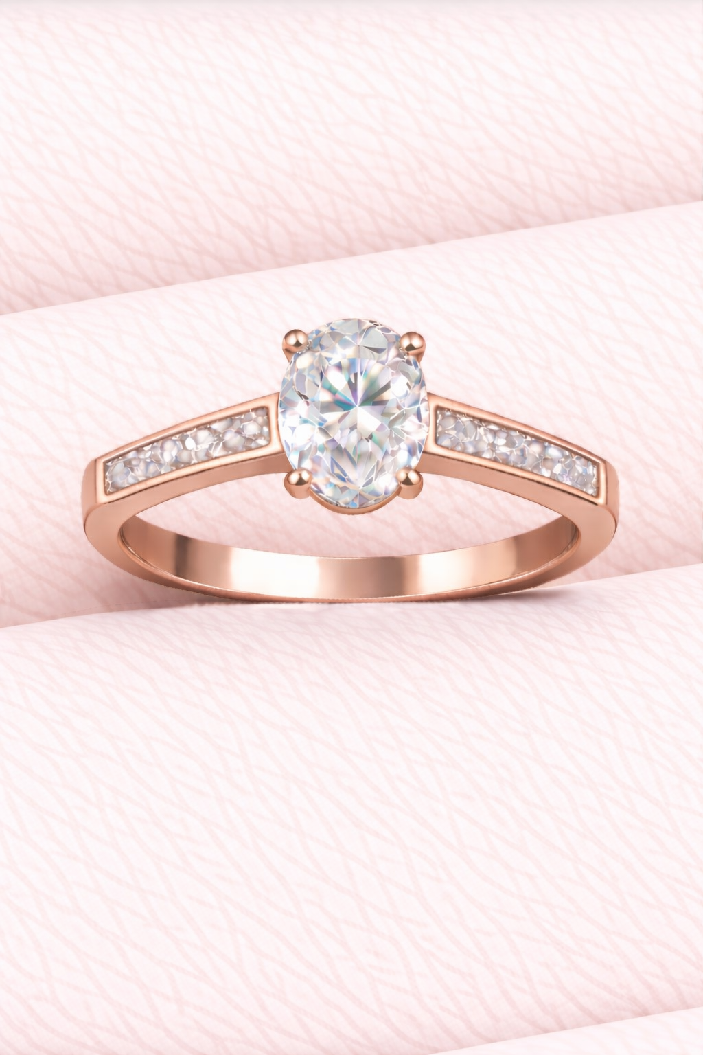Moissanite Oval Ring