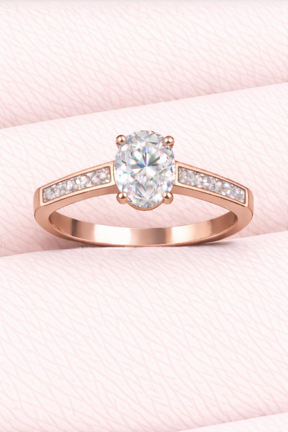 Moissanite Oval Ring