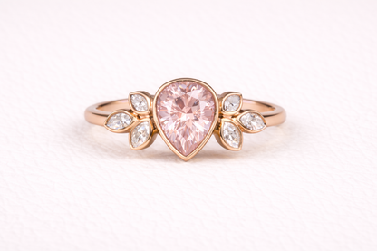 Pear Shape Memorial Ashes Ring