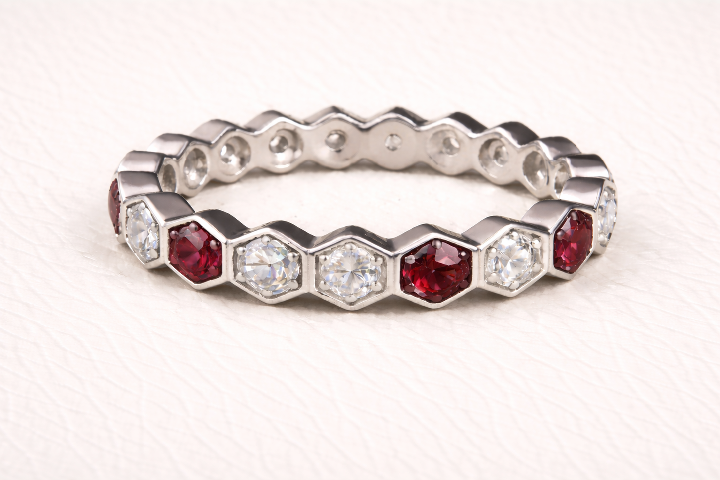 The Lucy Full Band Hexagon Ring