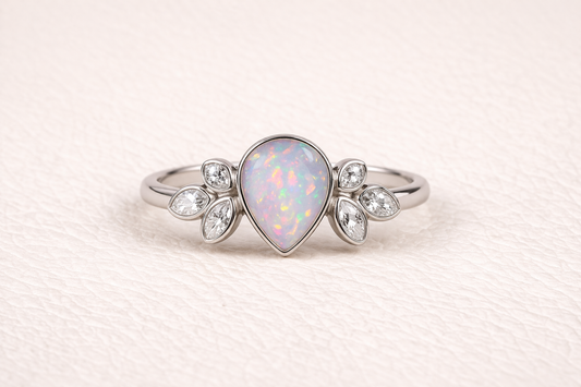 Pear Shape Crystal Ring