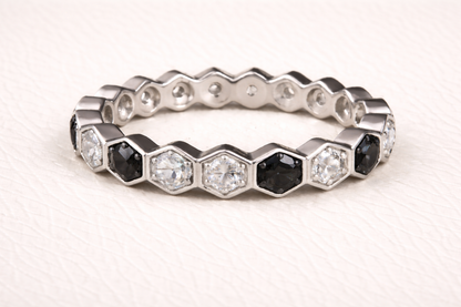 The Lucy Full Band Hexagon Ring