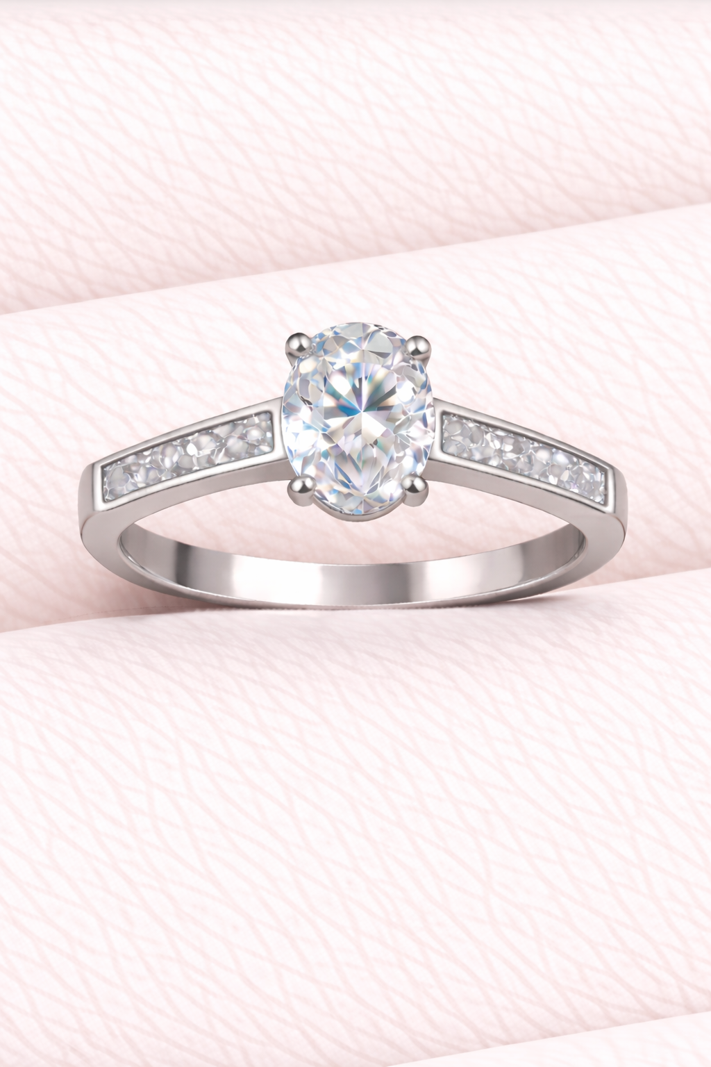 Moissanite Oval Ring