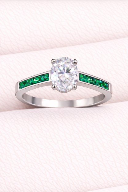 Moissanite Oval Ring