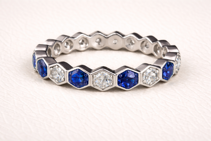 The Lucy Full Band Hexagon Ring