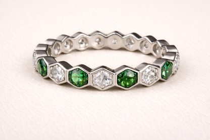 The Lucy Full Band Hexagon Ring