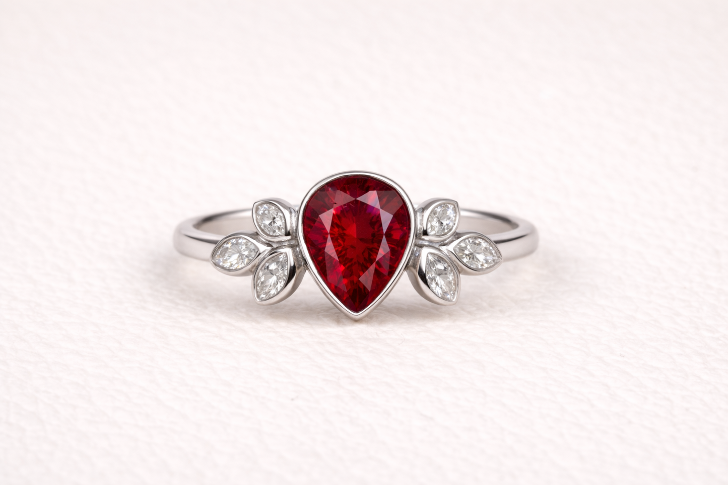 Pear Shape Memorial Ashes Ring