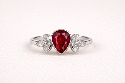 Pear Shape Memorial Ashes Ring