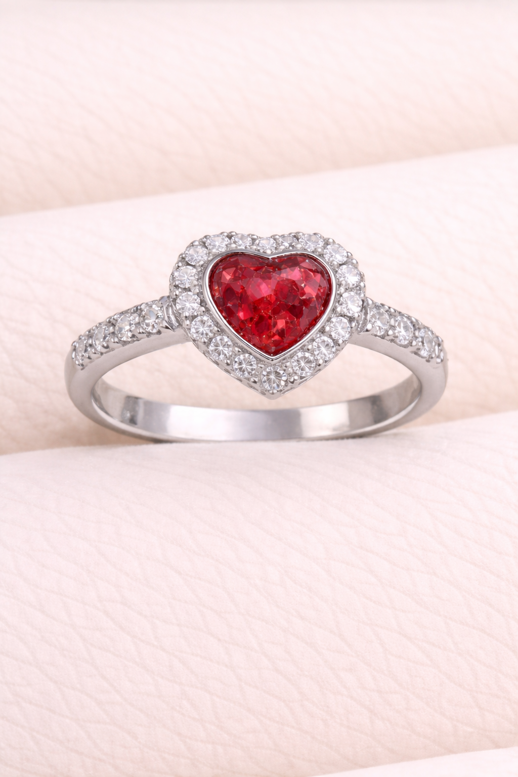Louise Heart Diamanté Ring