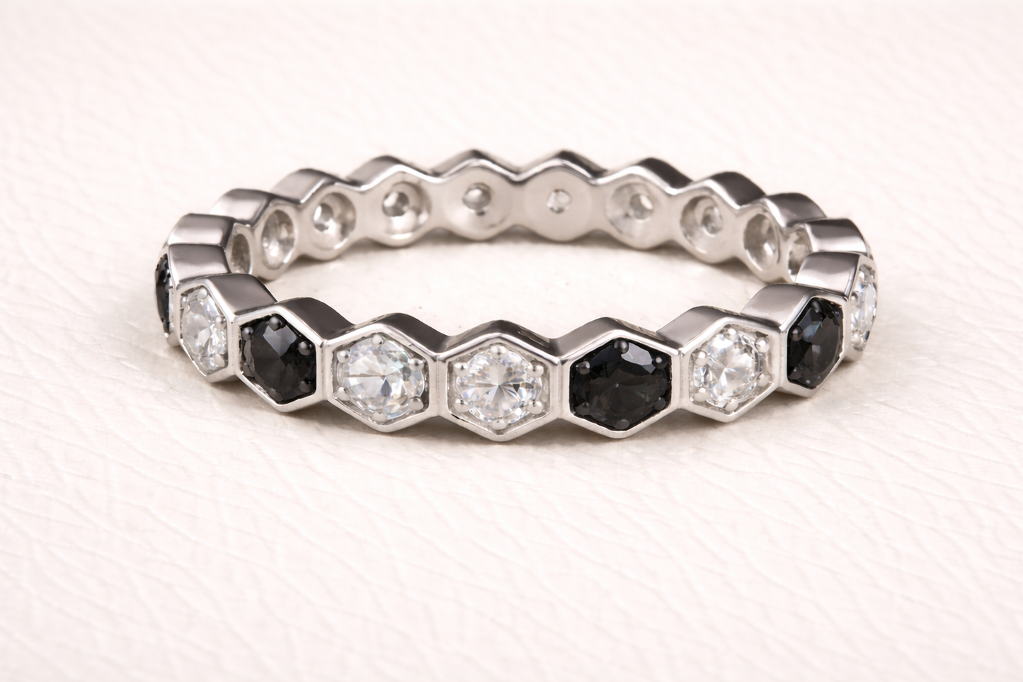 The Lucy Full Band Hexagon Ring