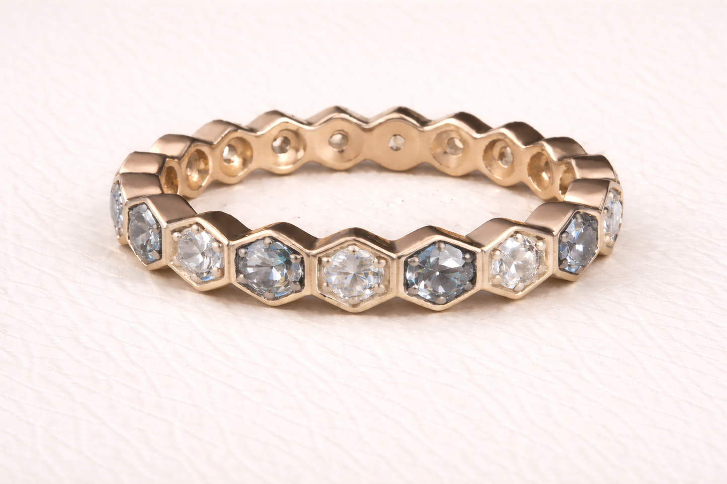 The Lucy Full Band Hexagon Ring