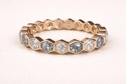 The Lucy Full Band Hexagon Ring