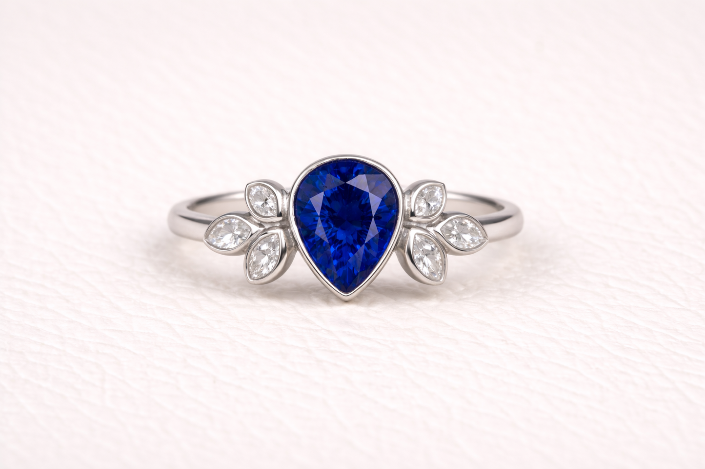 Pear Shape Memorial Ashes Ring