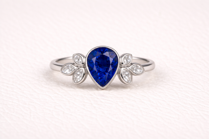 Pear Shape Memorial Ashes Ring
