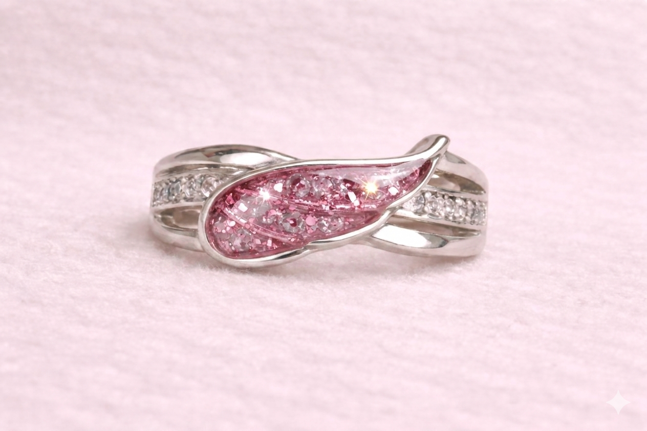 Angel wing ring