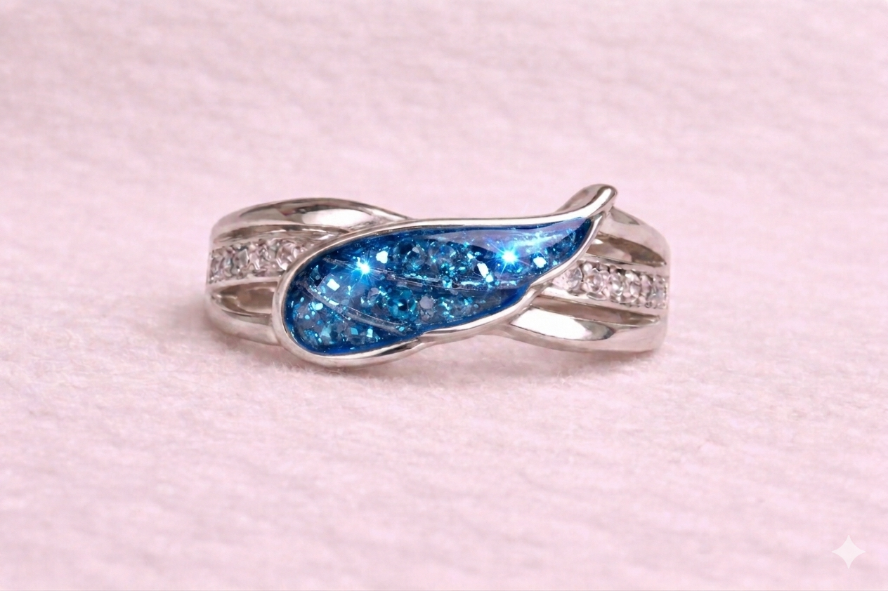 Angel wing ring