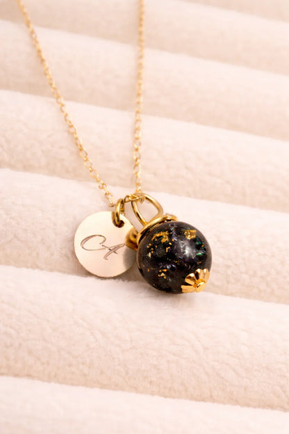 Vermeil gold orb necklace