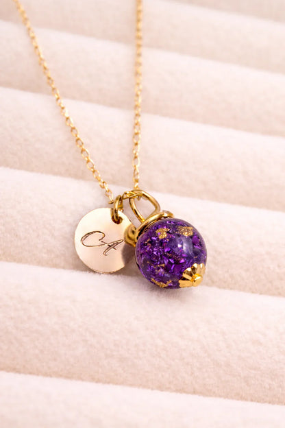 Vermeil gold orb necklace
